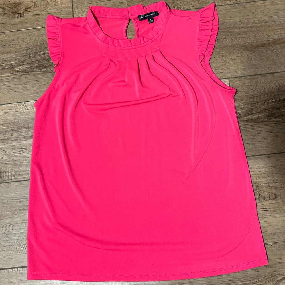 Adrianna Papell sleeveless ruffle blouse
